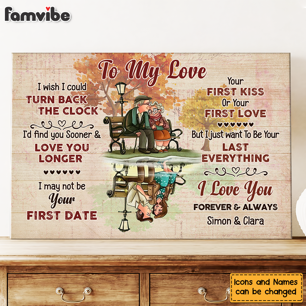 Personalized Gift for Old Couple I Wish I Could Turn Back The Clock Canvas Personalized Gift for Old Couple I Wish I Could Turn Back The Clock Canvas