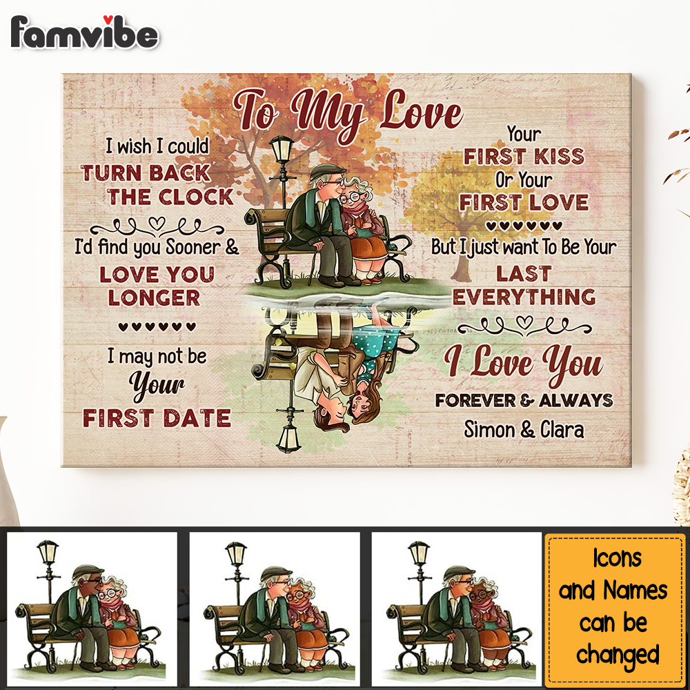 Personalized Gift for Old Couple I Wish I Could Turn Back The Clock Canvas Personalized Gift for Old Couple I Wish I Could Turn Back The Clock Canvas