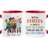 Personalized Gift for Old Friends We’re Old And Senile Sitting Funny Mug