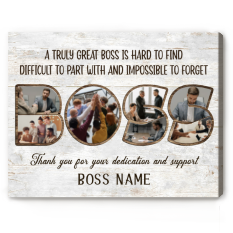 Personalized Gifts For Boss, Boss Photo Collage Canvas, Farewell Gift For Boss, Boss Thank You Gift - Best Personalized Gifts For Everyone Personalized Gifts For Boss, Boss Photo Collage Canvas, Farewell Gift For Boss, Boss Thank You Gift - Best Personalized Gifts For Everyone