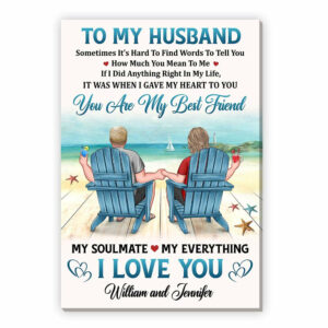 Personalized Gifts For My Husband To My Husband I Love You Canvas