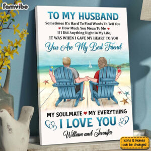 Personalized Gifts For My Husband To My Husband I Love You Canvas