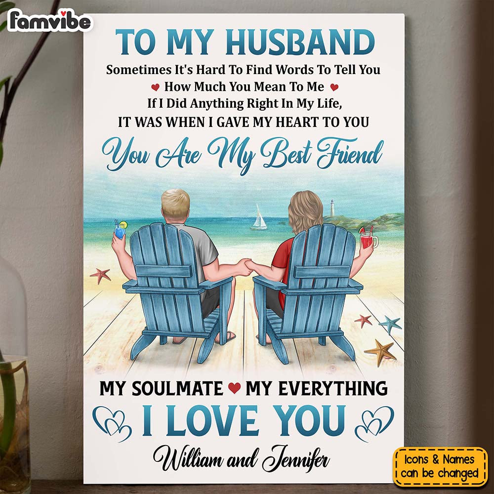 Personalized Gifts For My Husband To My Husband I Love You Canvas Personalized Gifts For My Husband To My Husband I Love You Canvas