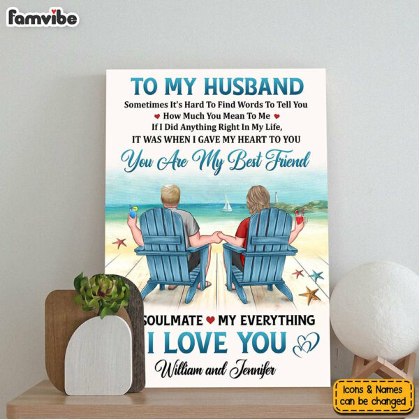 Personalized Gifts For My Husband To My Husband I Love You Canvas