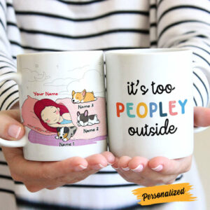 Personalized Girl Dog Peopley Mug