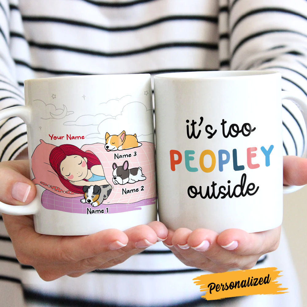 Personalized Girl Dog Peopley Mug Personalized Girl Dog Peopley Mug