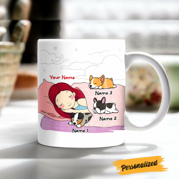 Personalized Girl Dog Peopley Mug