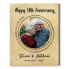 Personalized Golden Anniversary Gift For Him Her, 50 Year Anniversary Gift, Wedding Night Stars Canvas – Best Personalized Gifts For Everyone