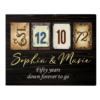 Personalized Golden Anniversary Gift For Parents, 50th Anniversary Gift Ideas, 50th Wedding Date Rustic – Best Personalized Gifts For Everyone