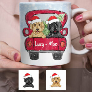 Personalized Goldendoodle Dog Christmas 2022 Mug