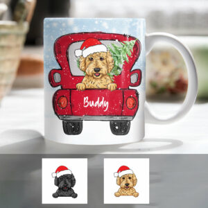 Personalized Goldendoodle Dog Christmas 2022 Mug
