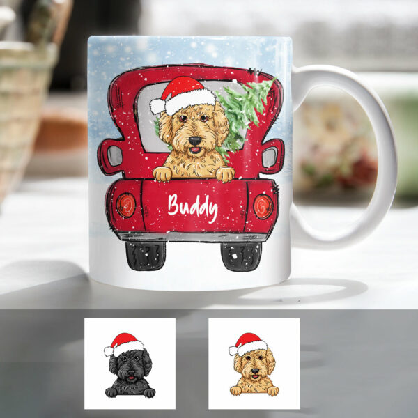 Personalized Goldendoodle Dog Christmas 2022 Mug