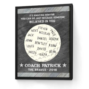 Personalized Golf Gifts For Coach Golf Coach Gift With Names Sign Golf Coach Retirement Gift 5