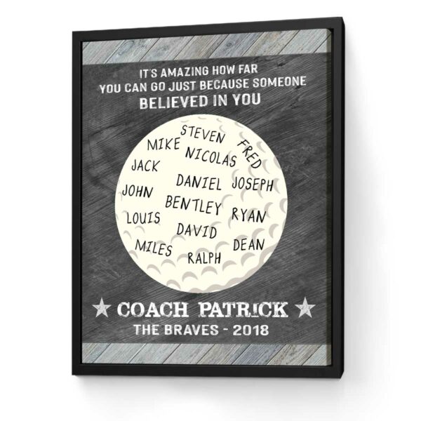 Personalized Golf Gifts For Coach, Golf Coach Gift With Names Sign, Golf Coach Retirement Gift