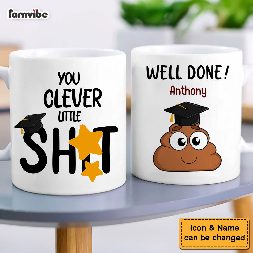 Personalized Graduation Gift Clever Little Shit Mug Personalized Graduation Gift Clever Little Shit Mug
