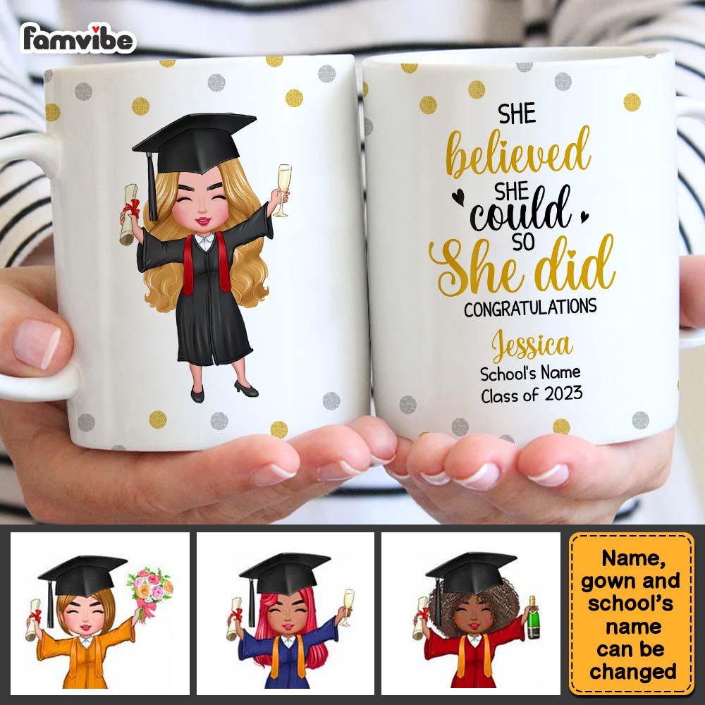 Personalized Graduation Girl 2023 Mug Personalized Graduation Girl 2023 Mug