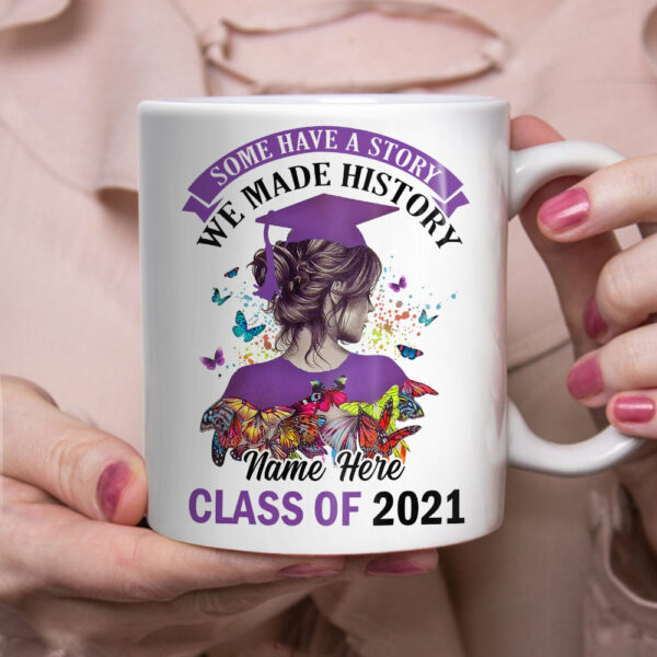 Personalized Graduation Girl Make History Mug