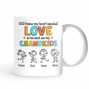 Personalized Grandkid Love Drawing Mug