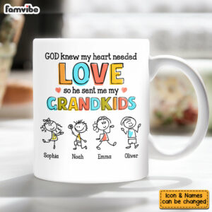 Personalized Grandkid Love Drawing Mug