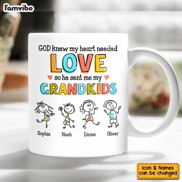 Personalized Grandkid Love Drawing Mug
