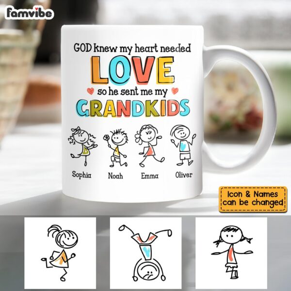 Personalized Grandkid Love Drawing Mug
