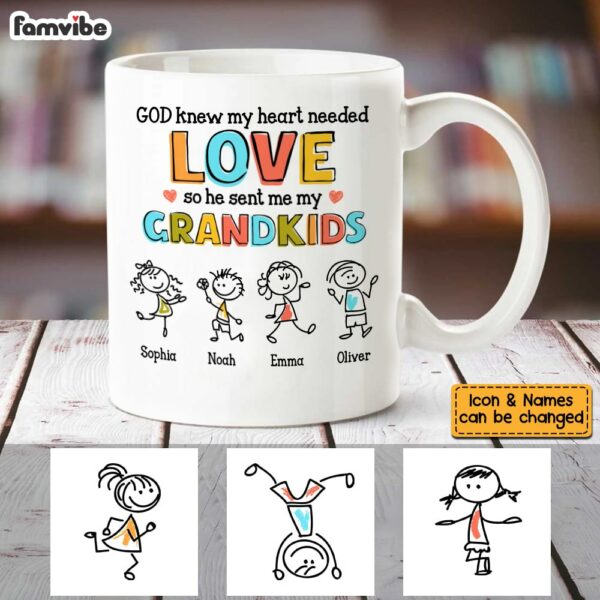 Personalized Grandkid Love Drawing Mug