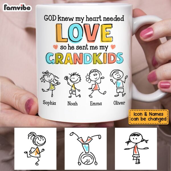 Personalized Grandkid Love Drawing Mug