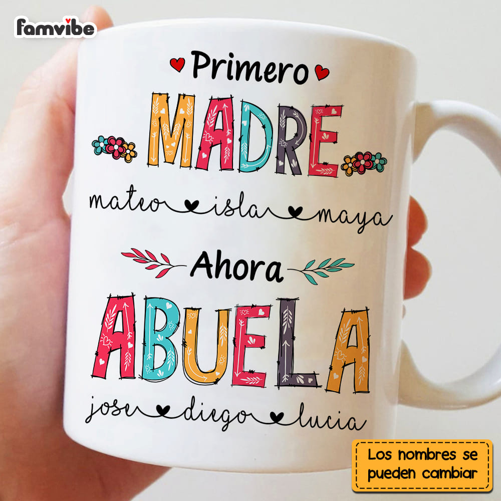 Personalized Grandma Abuela Spanish Mug Personalized Grandma Abuela Spanish Mug