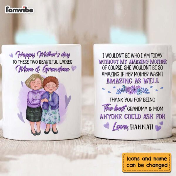 Personalized Grandma And Mom Thank You Mug