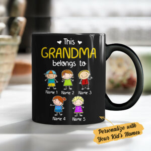 Personalized Grandma Belongs To Mug