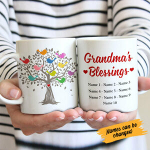 Personalized Grandma Blessing Tree Mug 4