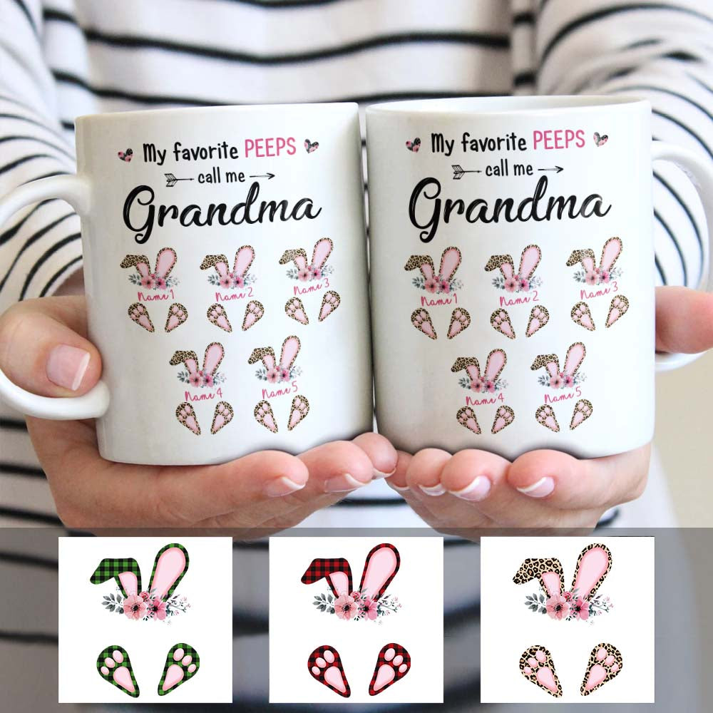 Personalized Grandma Easter Bunny Mug Personalized Grandma Easter Bunny Mug
