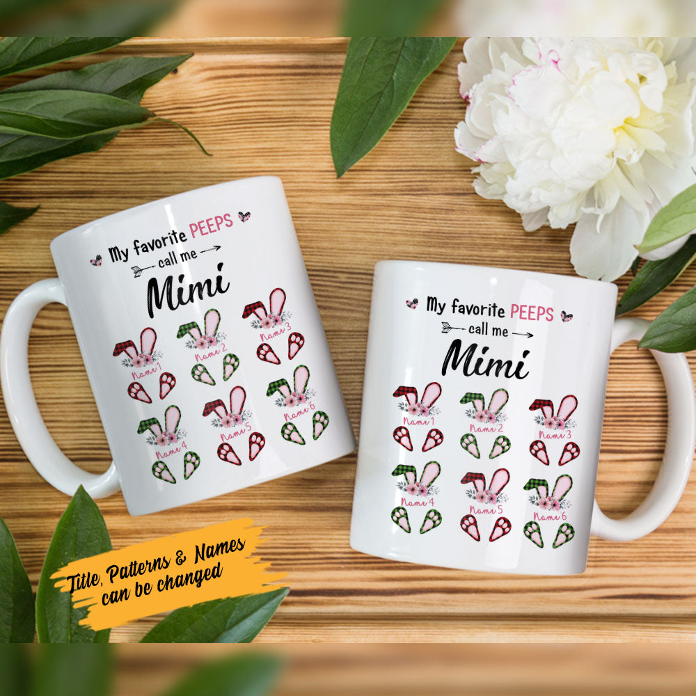 Personalized Grandma Easter Bunny Mug Personalized Grandma Easter Bunny Mug
