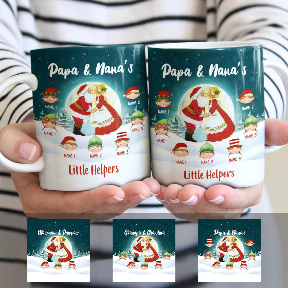 Personalized Grandma & Grandpa Helpers Christmas Mug Personalized Grandma & Grandpa Helpers Christmas Mug