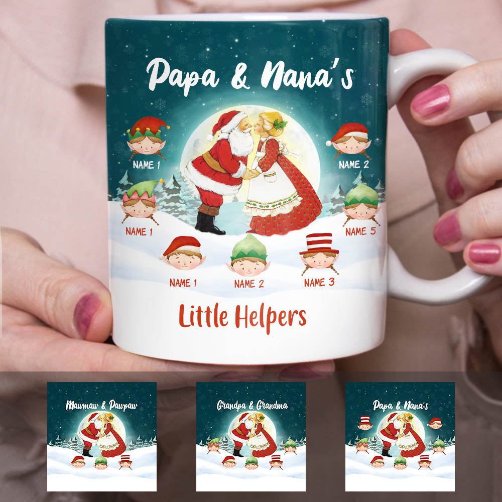 Personalized Grandma & Grandpa Helpers Christmas Mug Personalized Grandma & Grandpa Helpers Christmas Mug