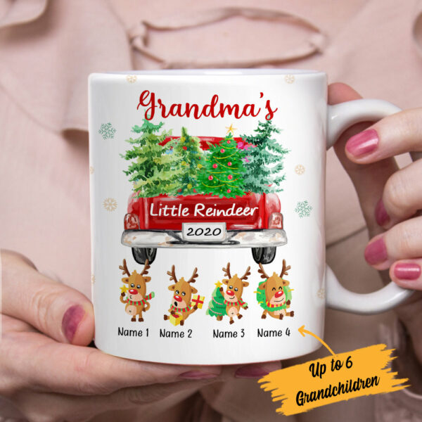 Personalized Grandma Little Reindeer Christmas Mug
