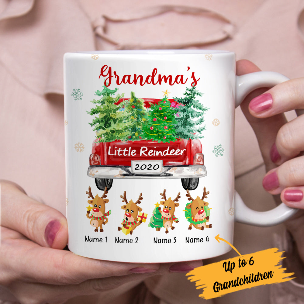 Personalized Grandma Little Reindeer Christmas Mug Personalized Grandma Little Reindeer Christmas Mug