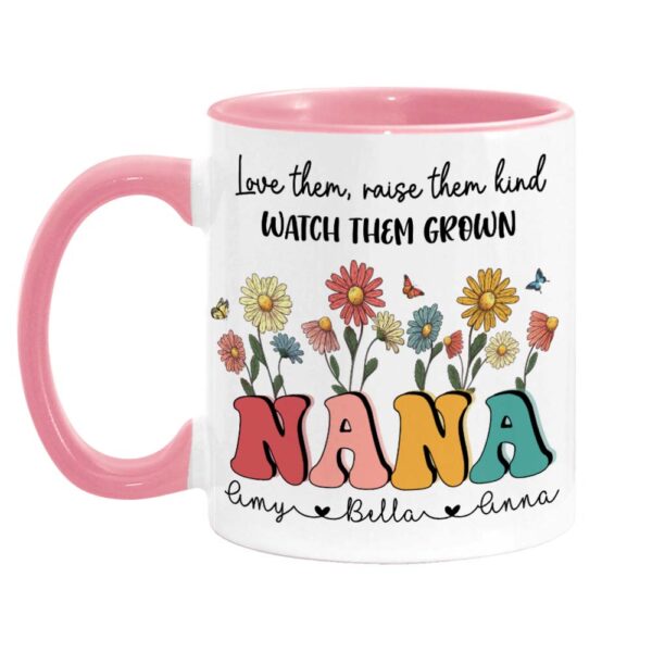 Personalized Grandma Love Them Raise Them Kind Mug