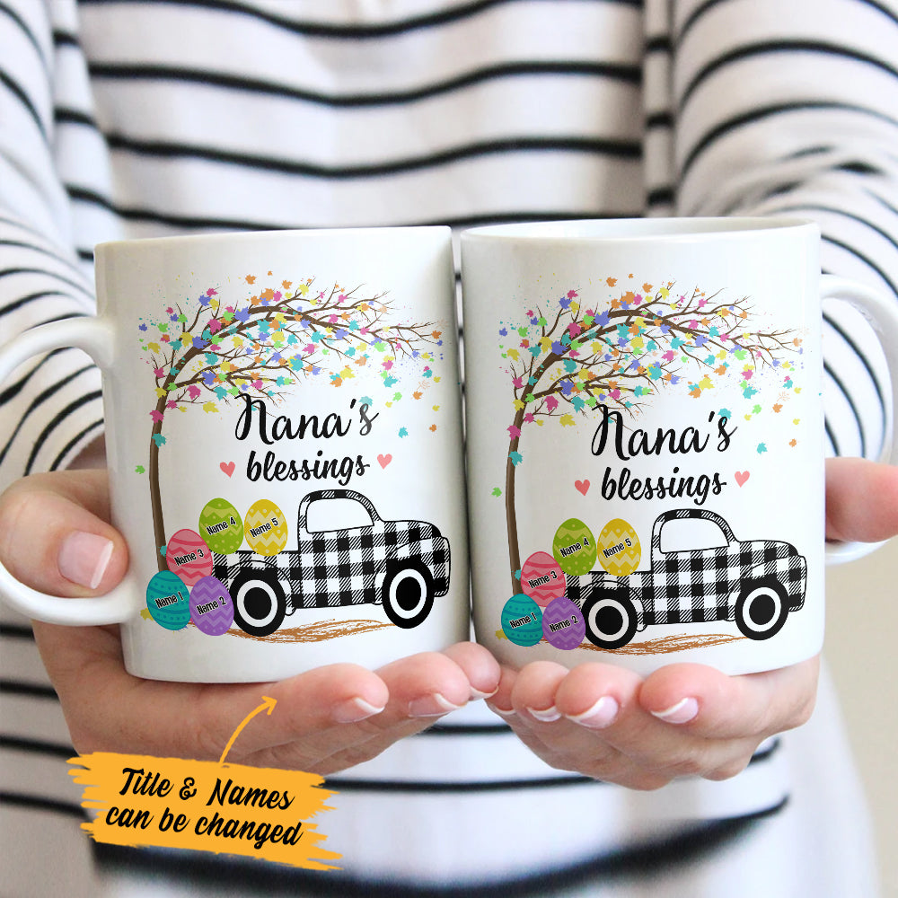 Personalized Grandma Peeps Easter Truck Mug Personalized Grandma Peeps Easter Truck Mug
