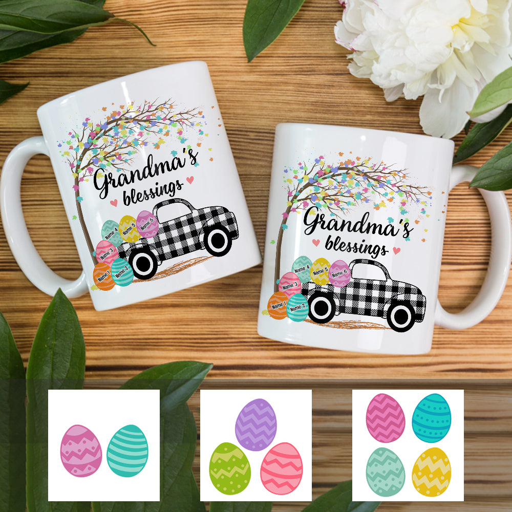 Personalized Grandma Peeps Easter Truck Mug Personalized Grandma Peeps Easter Truck Mug