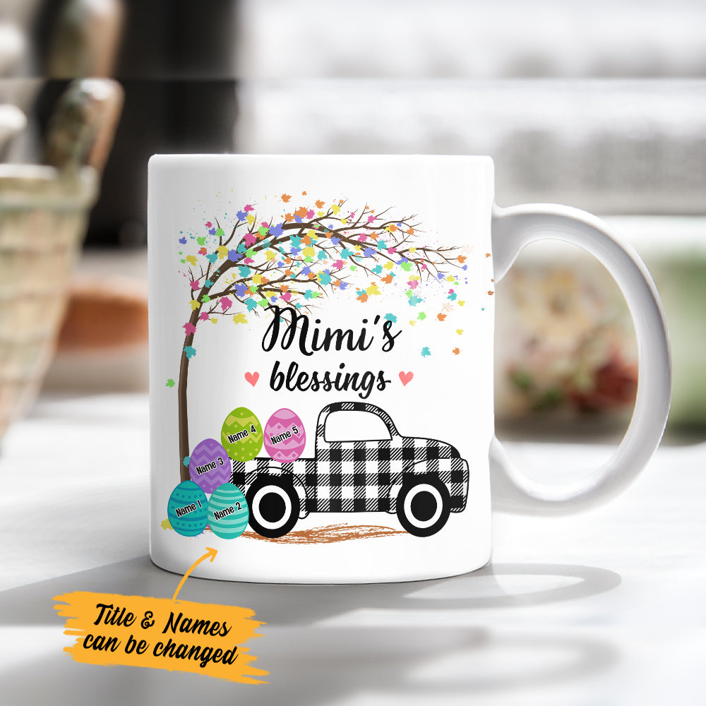 Personalized Grandma Peeps Easter Truck Mug Personalized Grandma Peeps Easter Truck Mug
