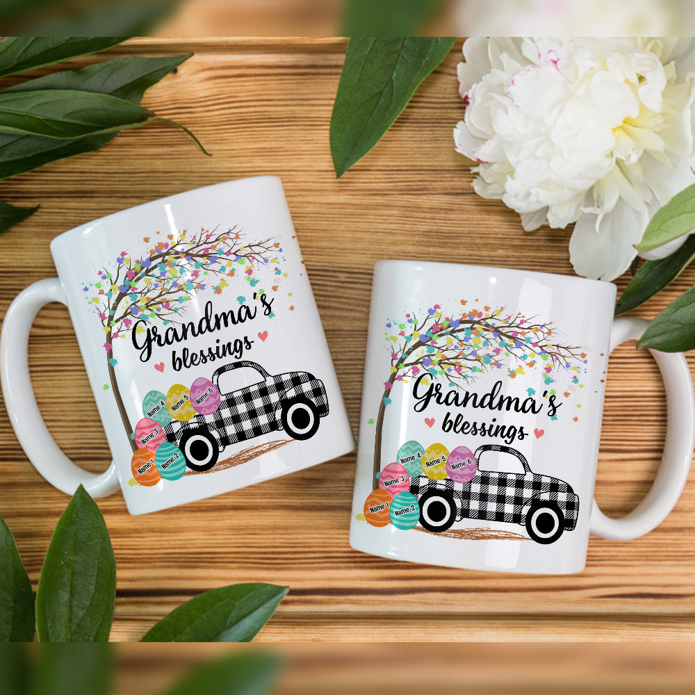 Personalized Grandma Peeps Easter Truck Mug Personalized Grandma Peeps Easter Truck Mug