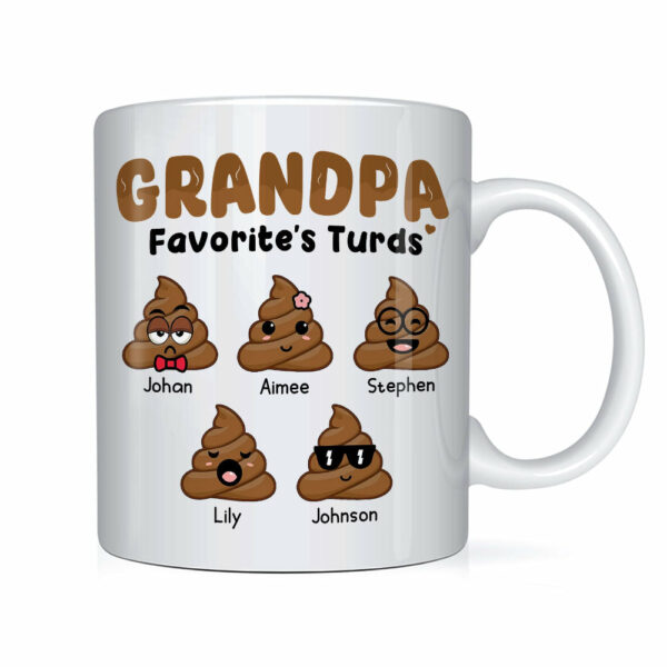 Personalized Grandpa Favorite’s Turds Mug
