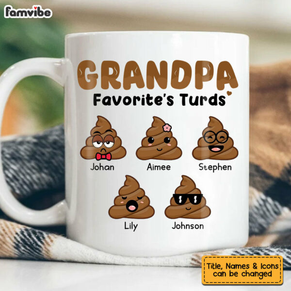 Personalized Grandpa Favorite’s Turds Mug