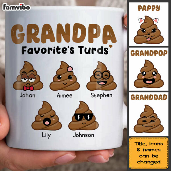 Personalized Grandpa Favorite’s Turds Mug