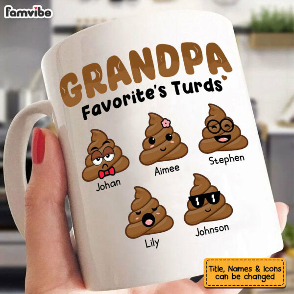 Personalized Grandpa Favorite’s Turds Mug