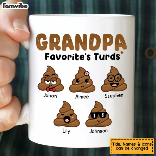 Personalized Grandpa Favorite’s Turds Mug