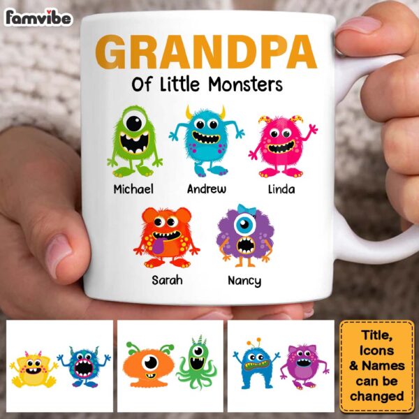 Personalized Grandpa Of Monster Mug