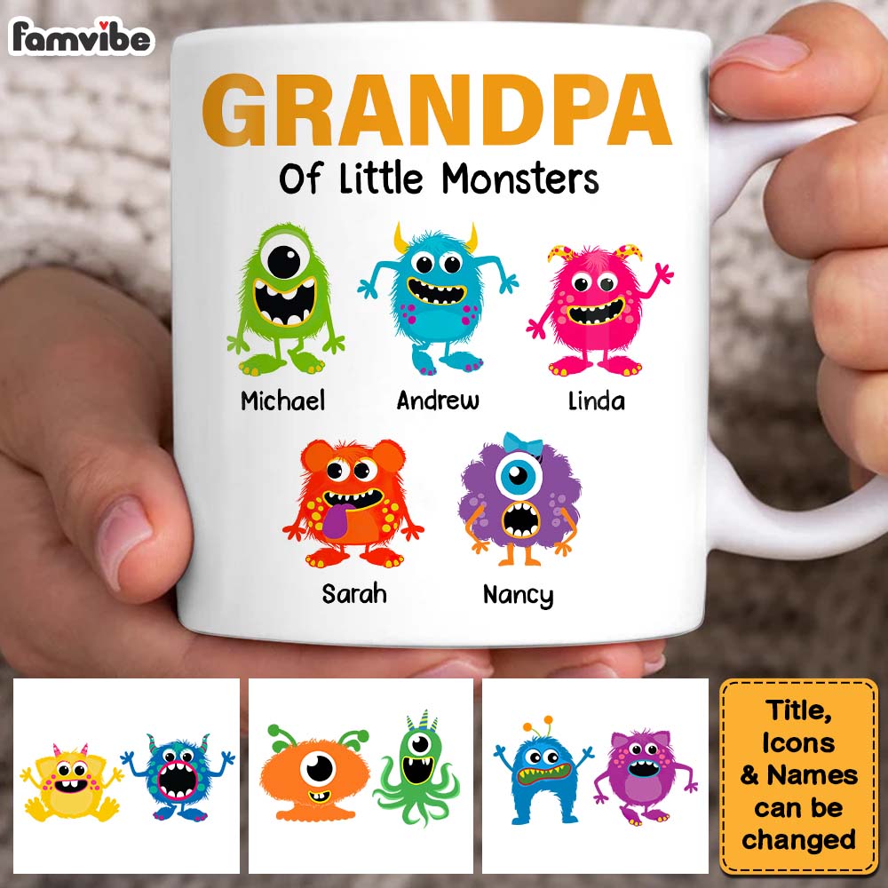 Personalized Grandpa Of Monster Mug Personalized Grandpa Of Monster Mug