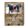 Personalized Hockey Coaches Gift With Photo Canvas, End Of Season Hockey Gift Print, Hockey Coach Gift Ideas